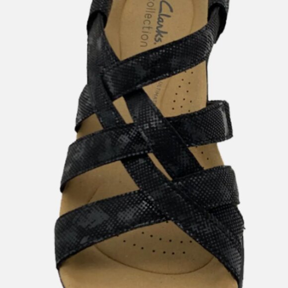Clarks Collection Strappy Sandals Merliah Rose Black Interest - Picture 9 of 9